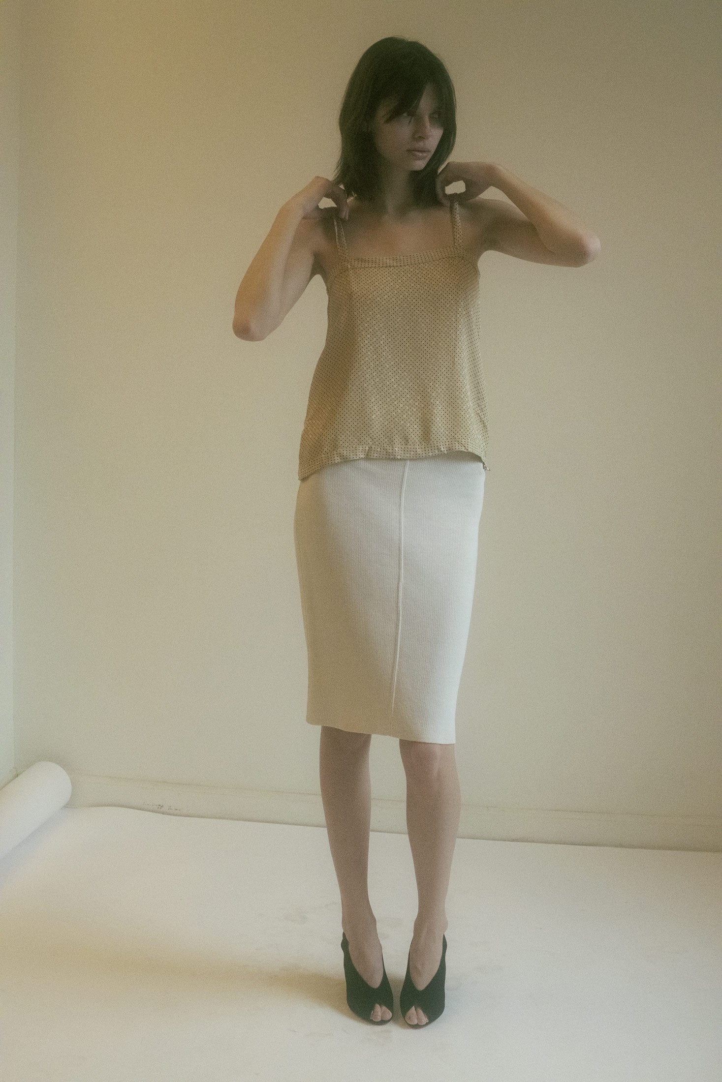 The flowy, relaxed fit creates a soft, sensual movement, while the keyhole back adds an unexpected, alluring twist.