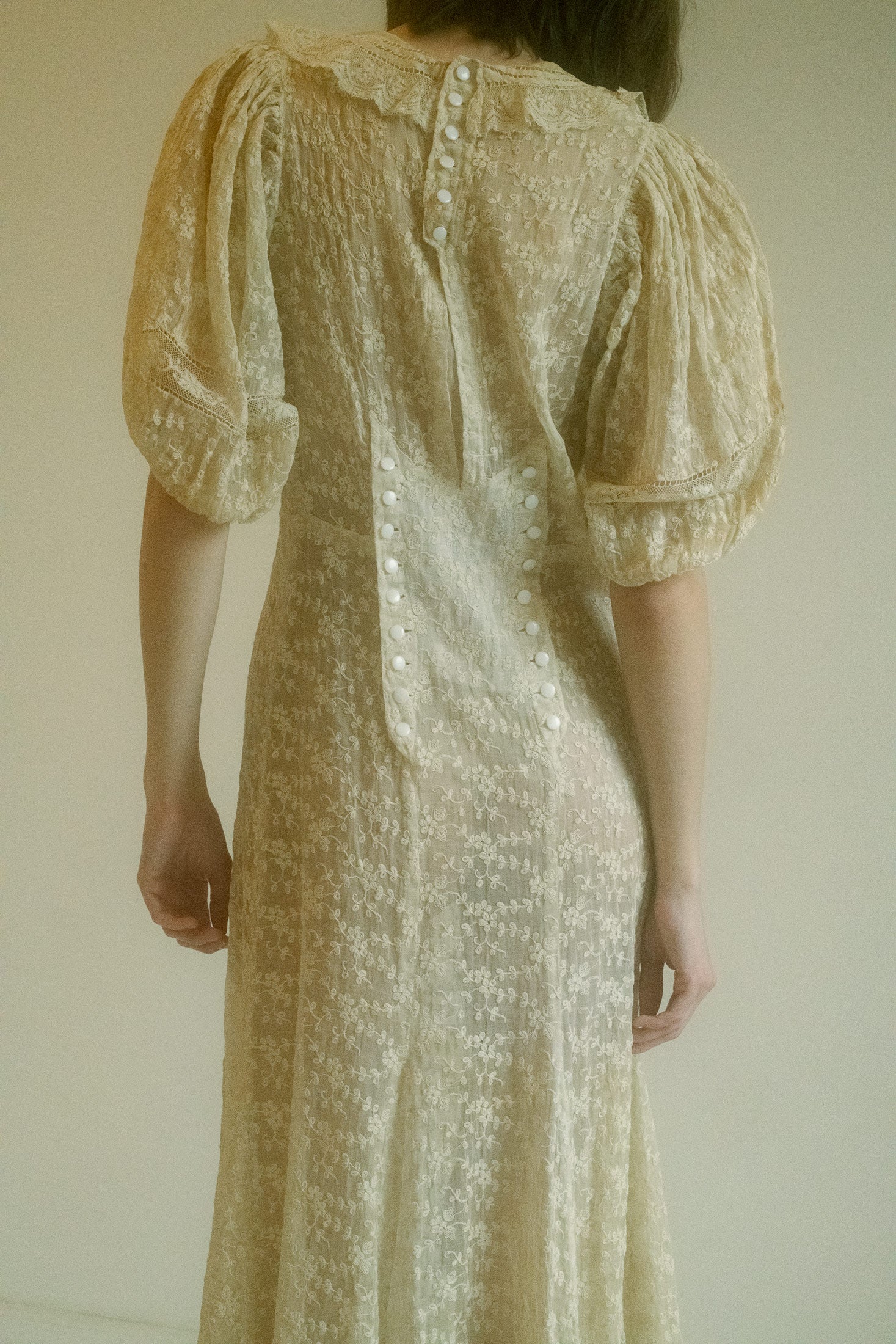 Crafted from lightweight lace mesh fabric, it drapes softly over the body, offering a sensual, ethereal feel that whispers timeless sophistication.