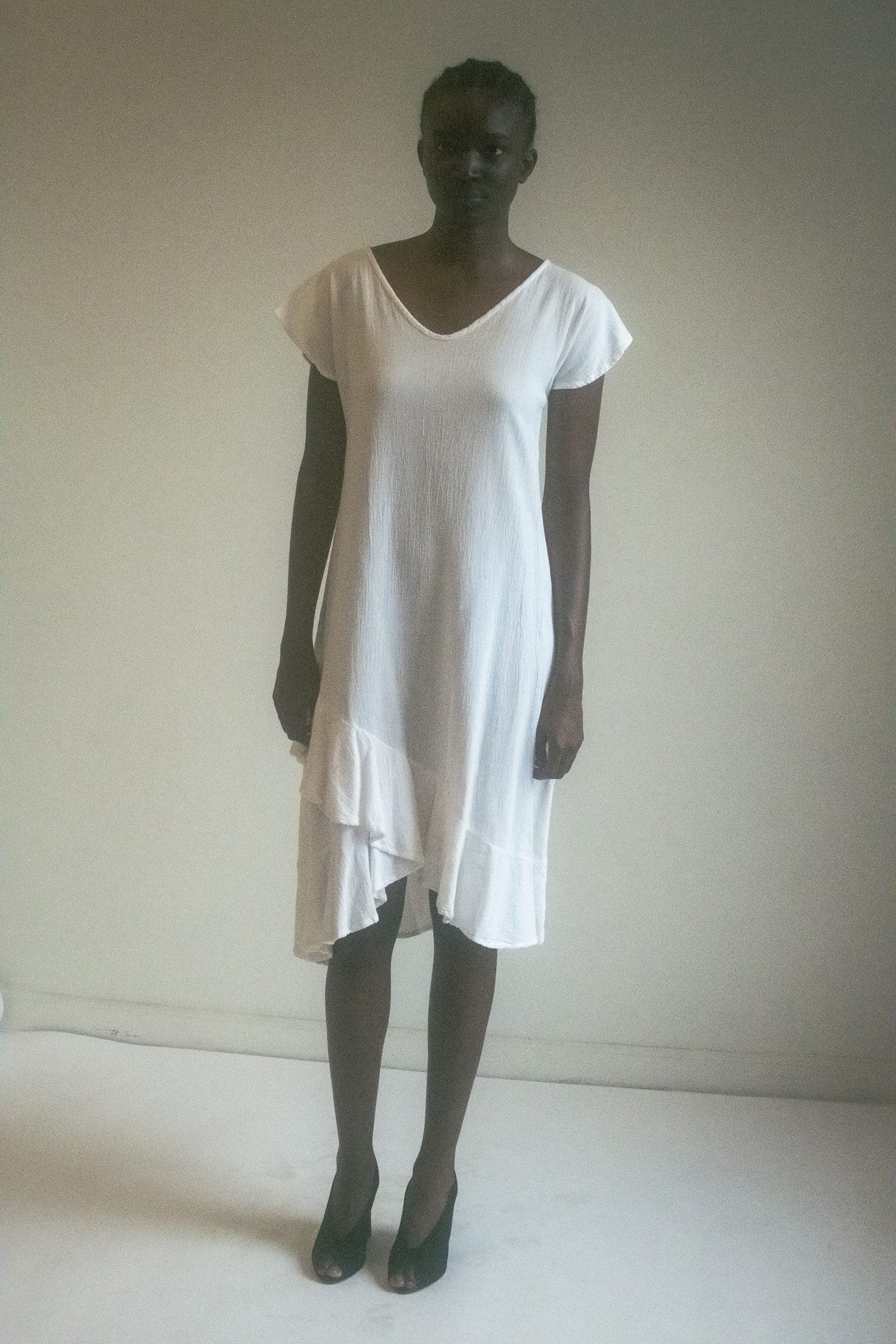 RUFFLE HEM DRESS