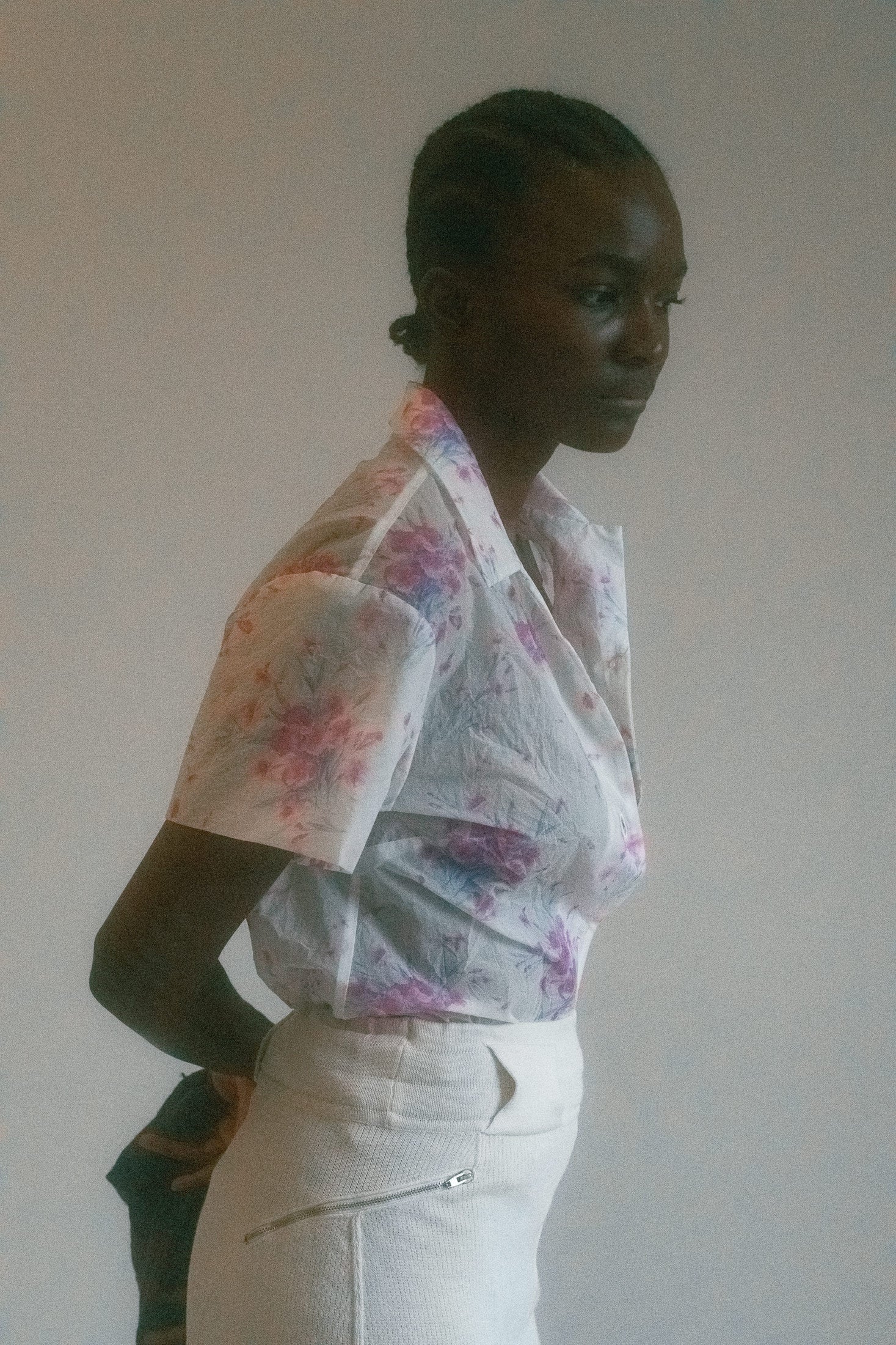 The Dries Van Noten Short Sleeve Button-Down—sheer, delicate and deliberate.