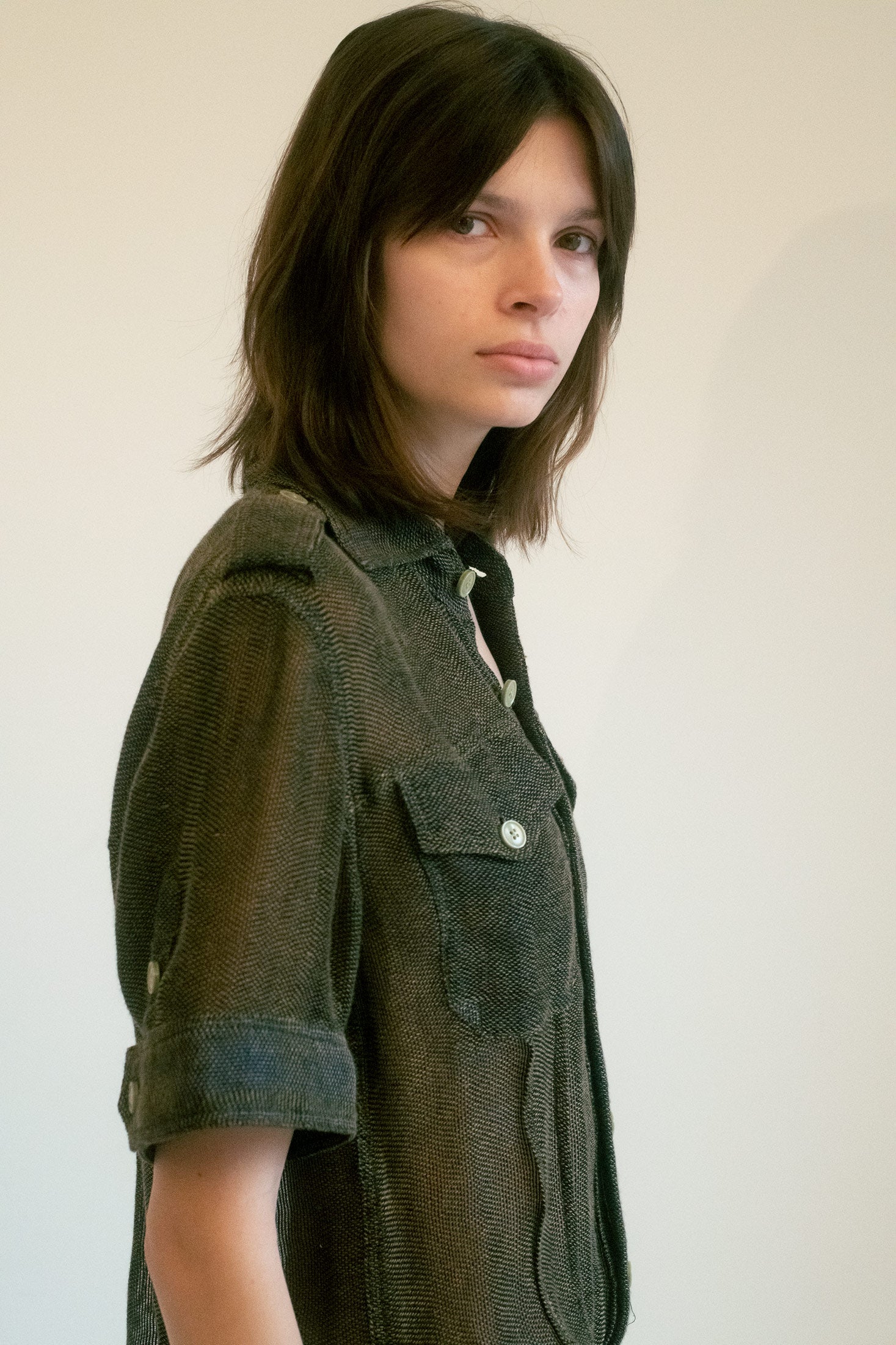 It’s a shirt that feels at once commanding and elusive, structured yet undeniably fluid.