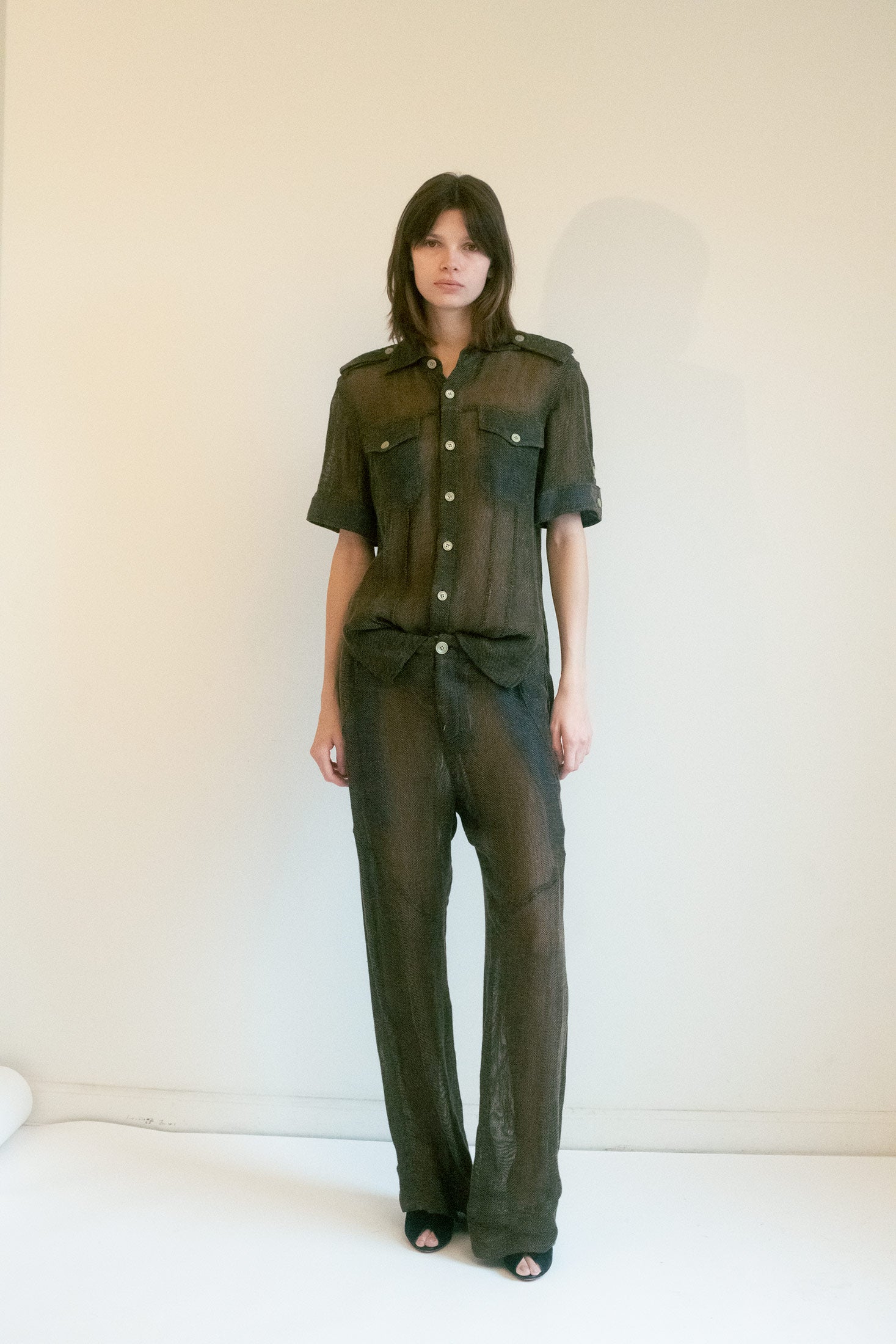 SHEER BUTTON DOWN