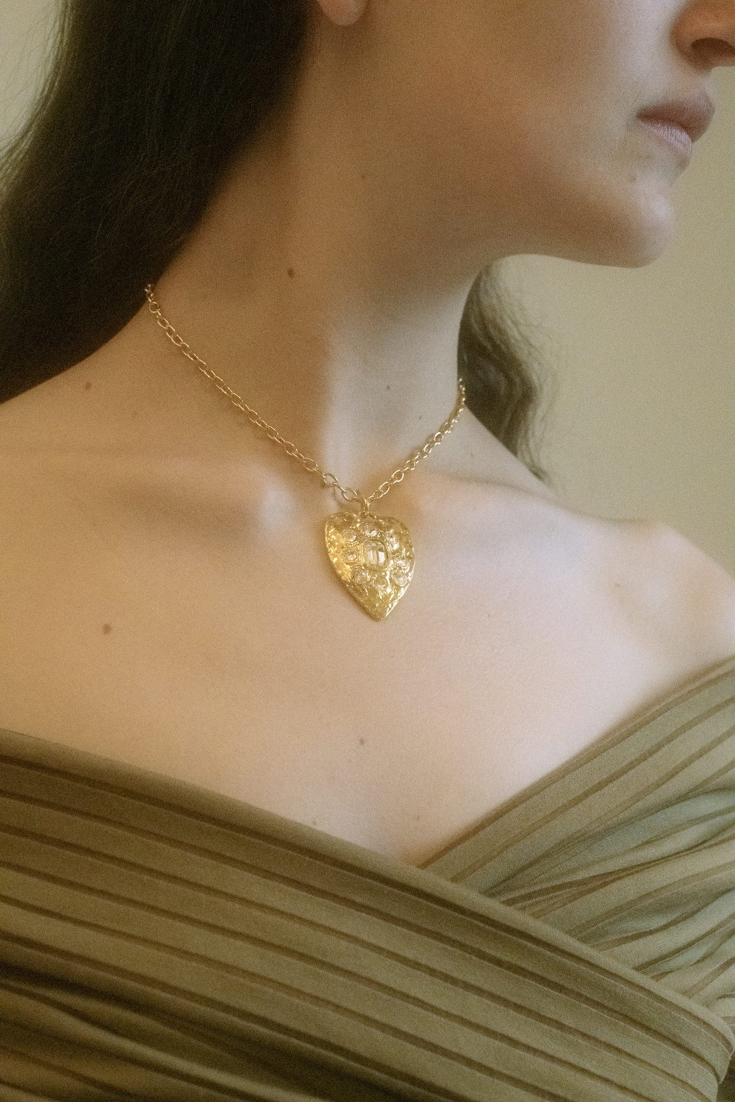 Made in Los Angeles, this necklace is a statement with a commanding presence.
