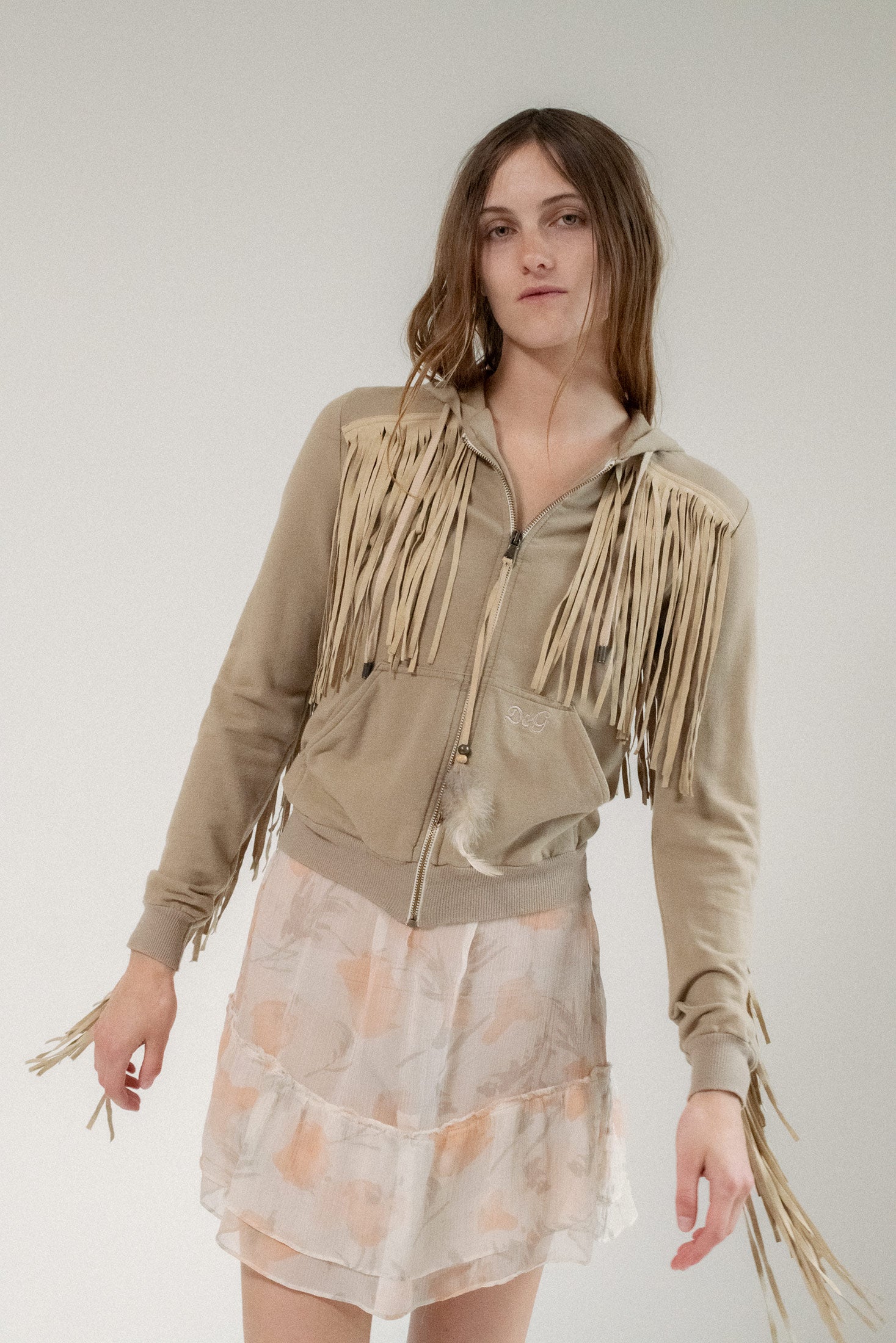 D&G, FRINGE SWEATSHIRT