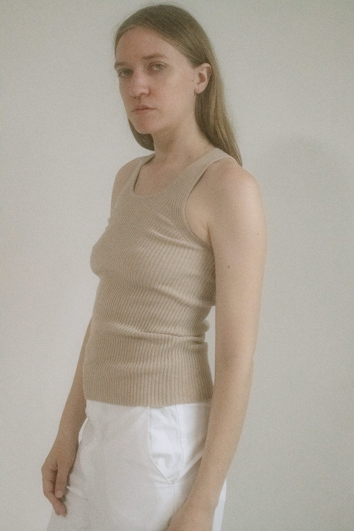 Designed by Judy Turner and made in New York, this rib knit tank is all quiet tension and clean lines.