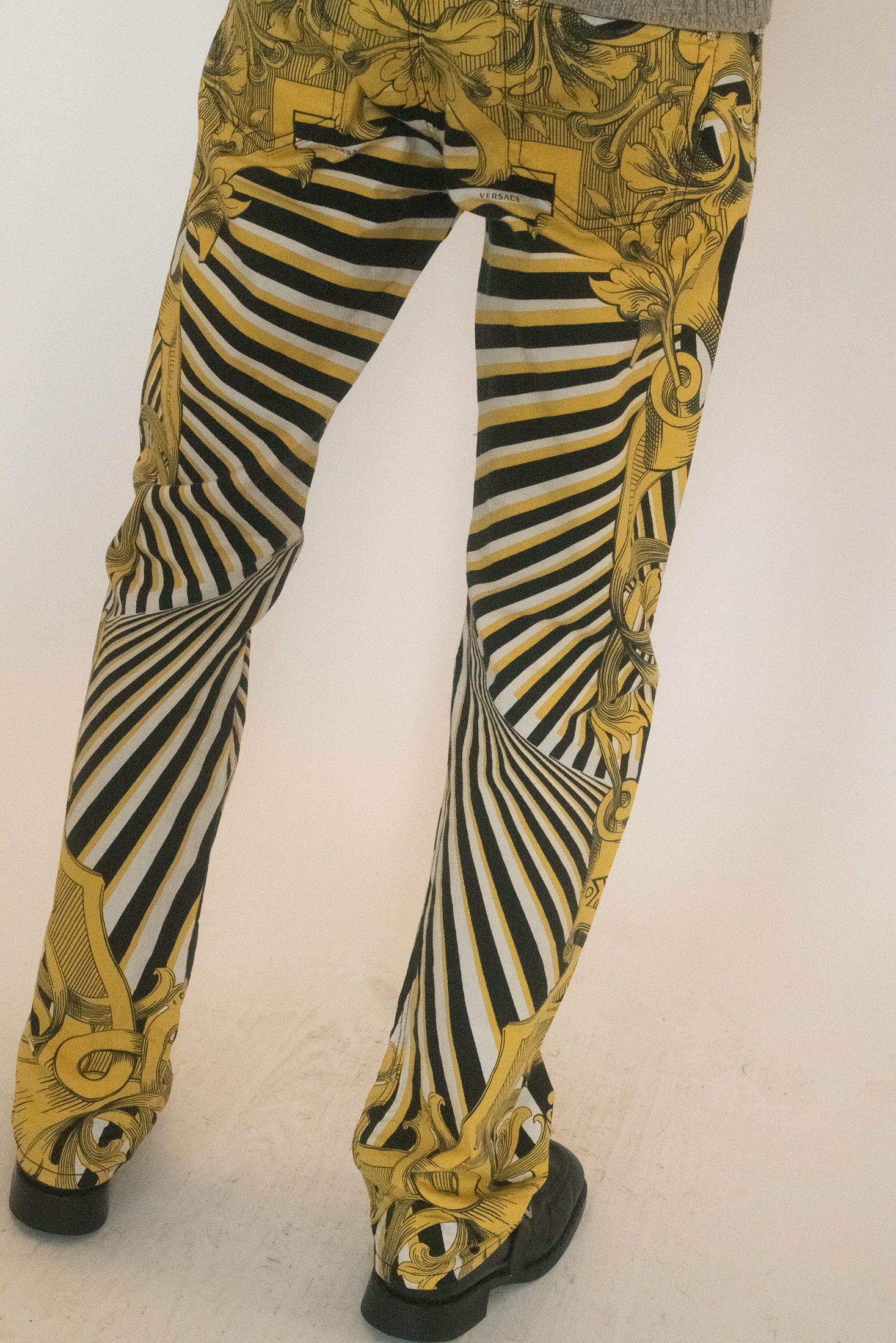 VERSACE, PRINTED JEANS
