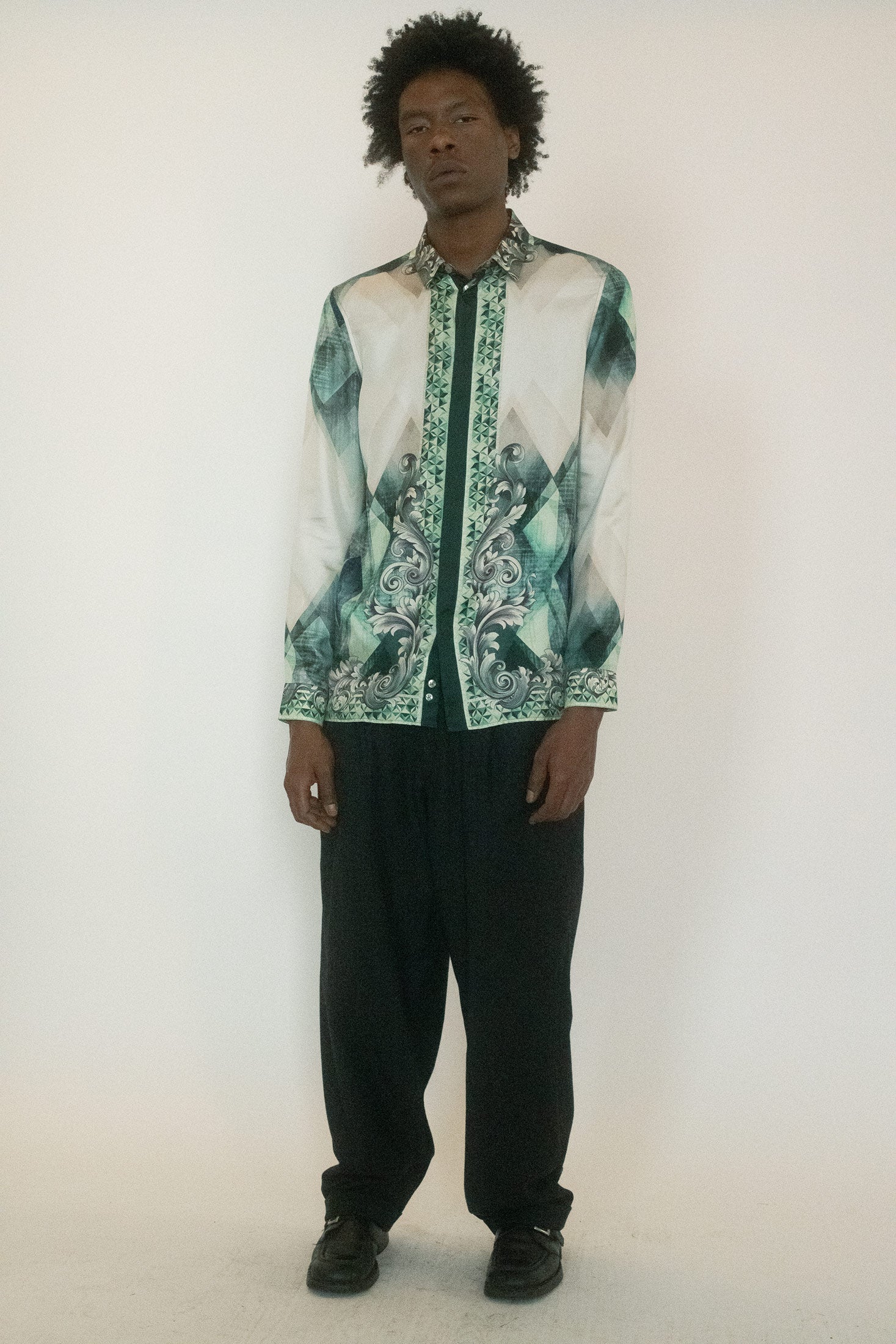A button down shirt that feels both commanding and decadent.