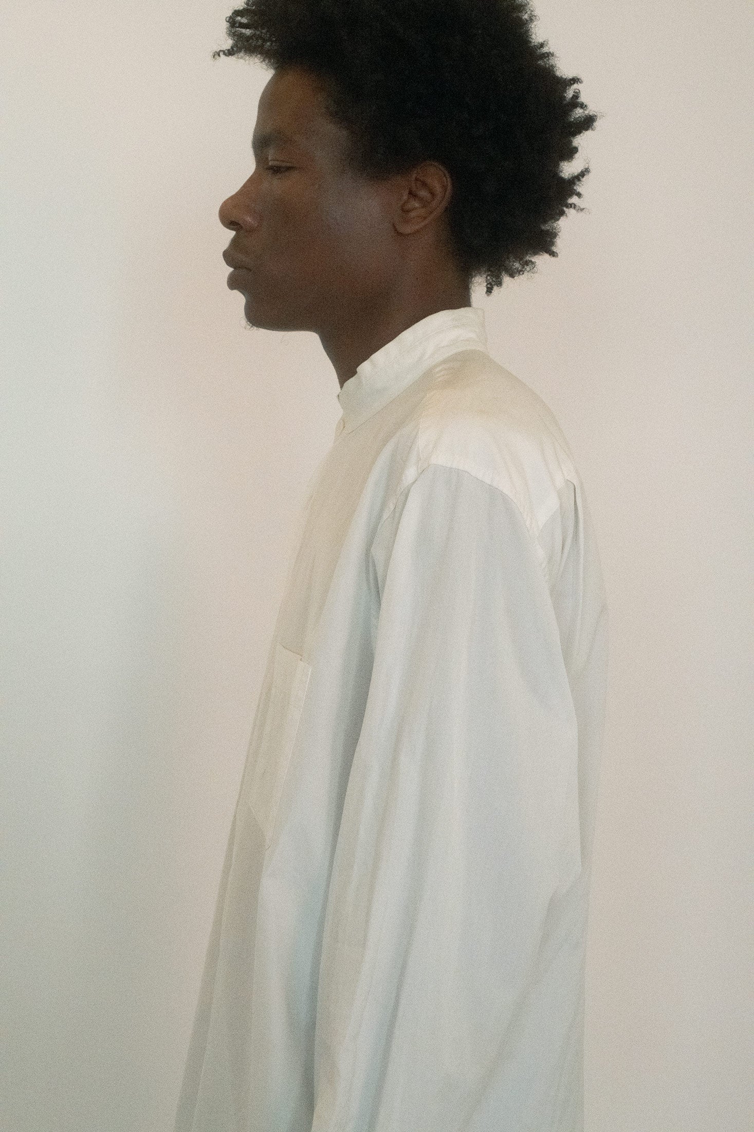 ISSEY MIYAKE, BAND COLLAR BUTTON DOWN