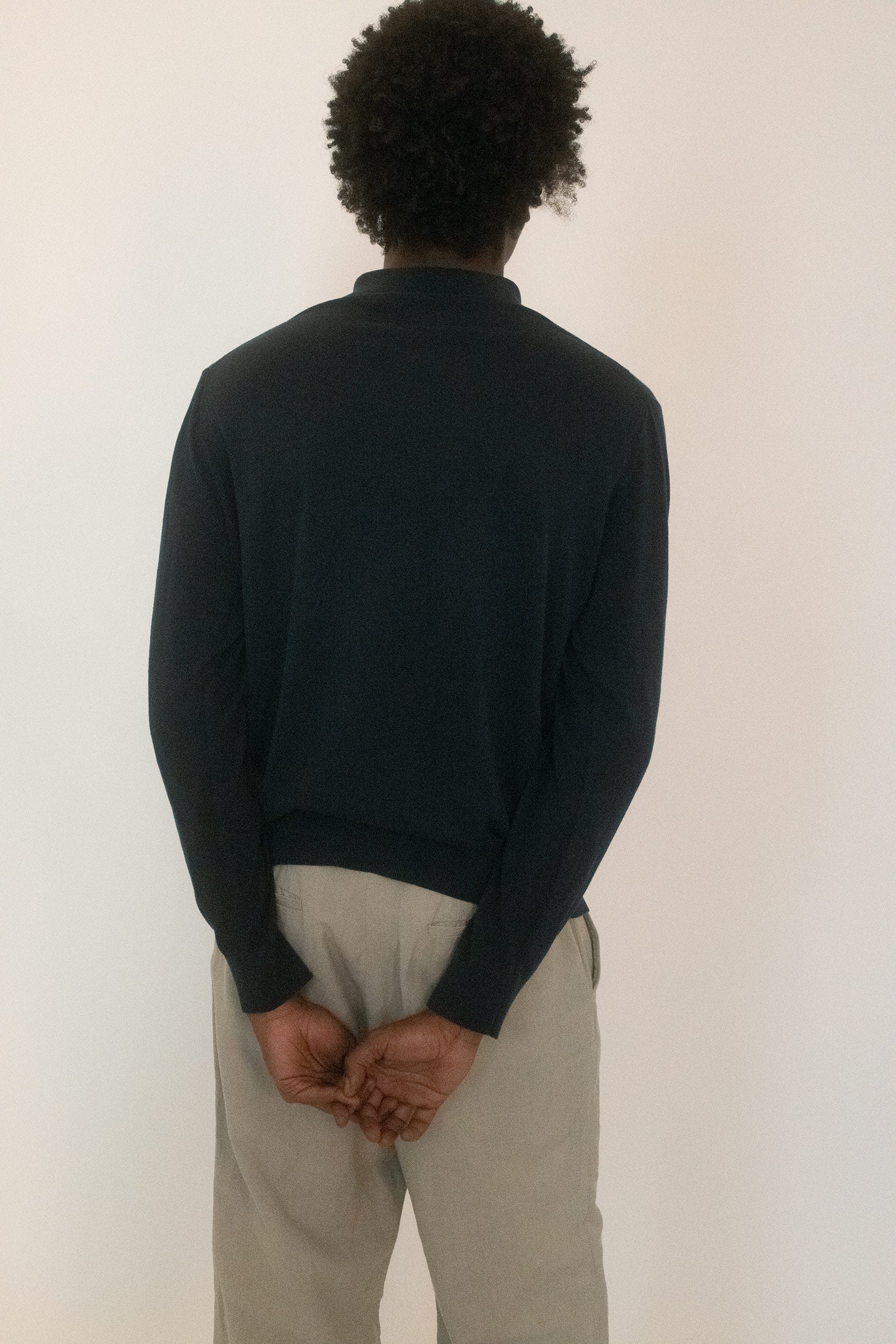 The long sleeves and relaxed fit keep it easy, but not careless.