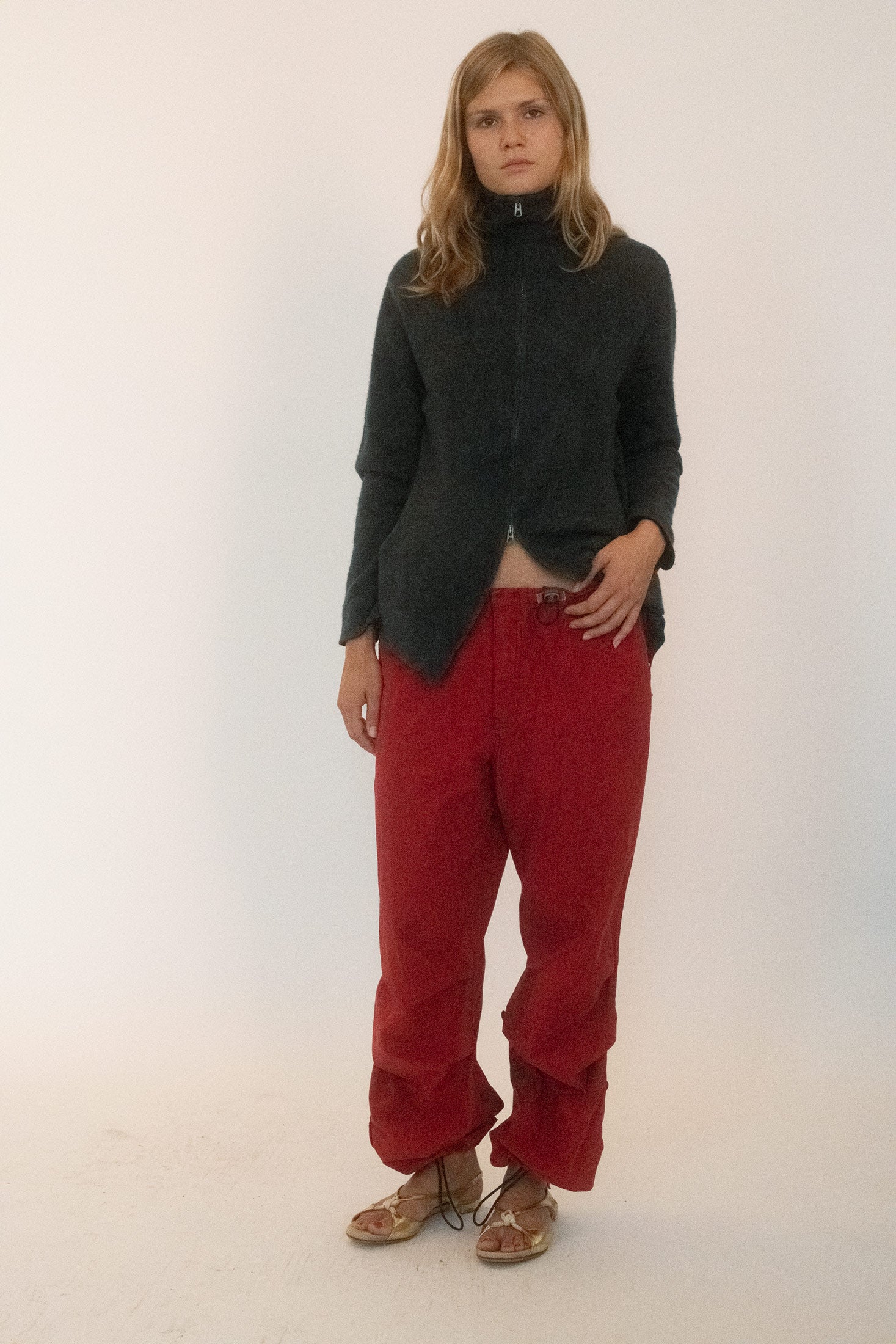 VINTAGE, ZIP UP KNIT
