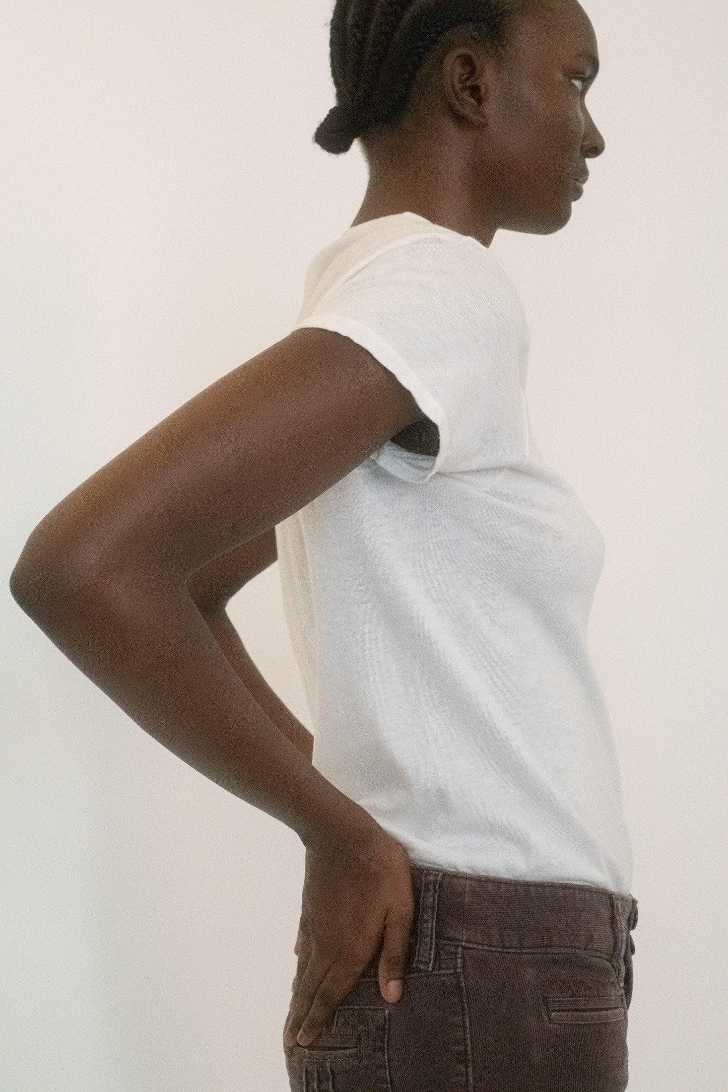 The cotton is perfectly worn, softened to the point of seduction, clinging and falling in ways only age allows.