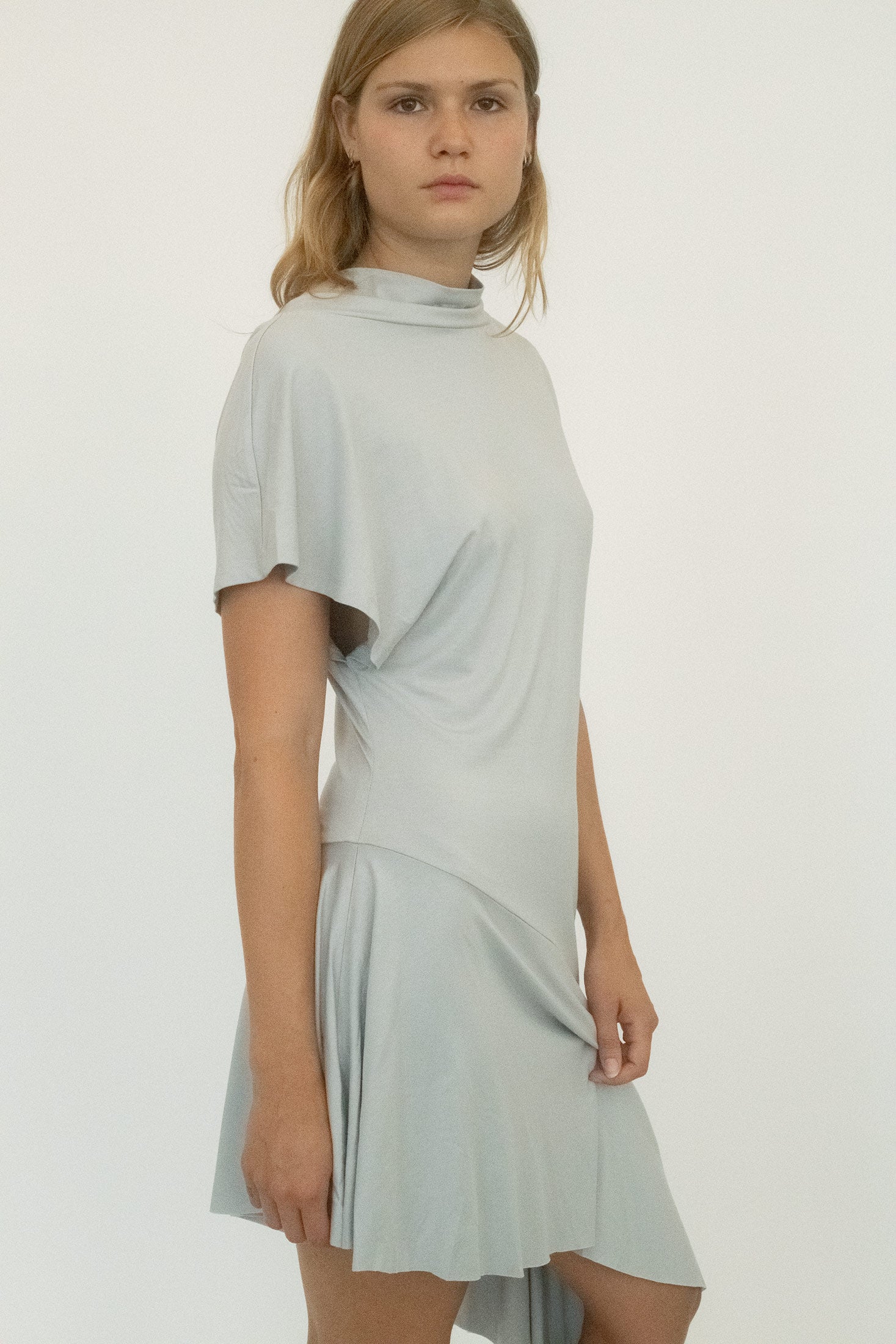 This dress is a dramatic gesture, unexpected and deliberate.