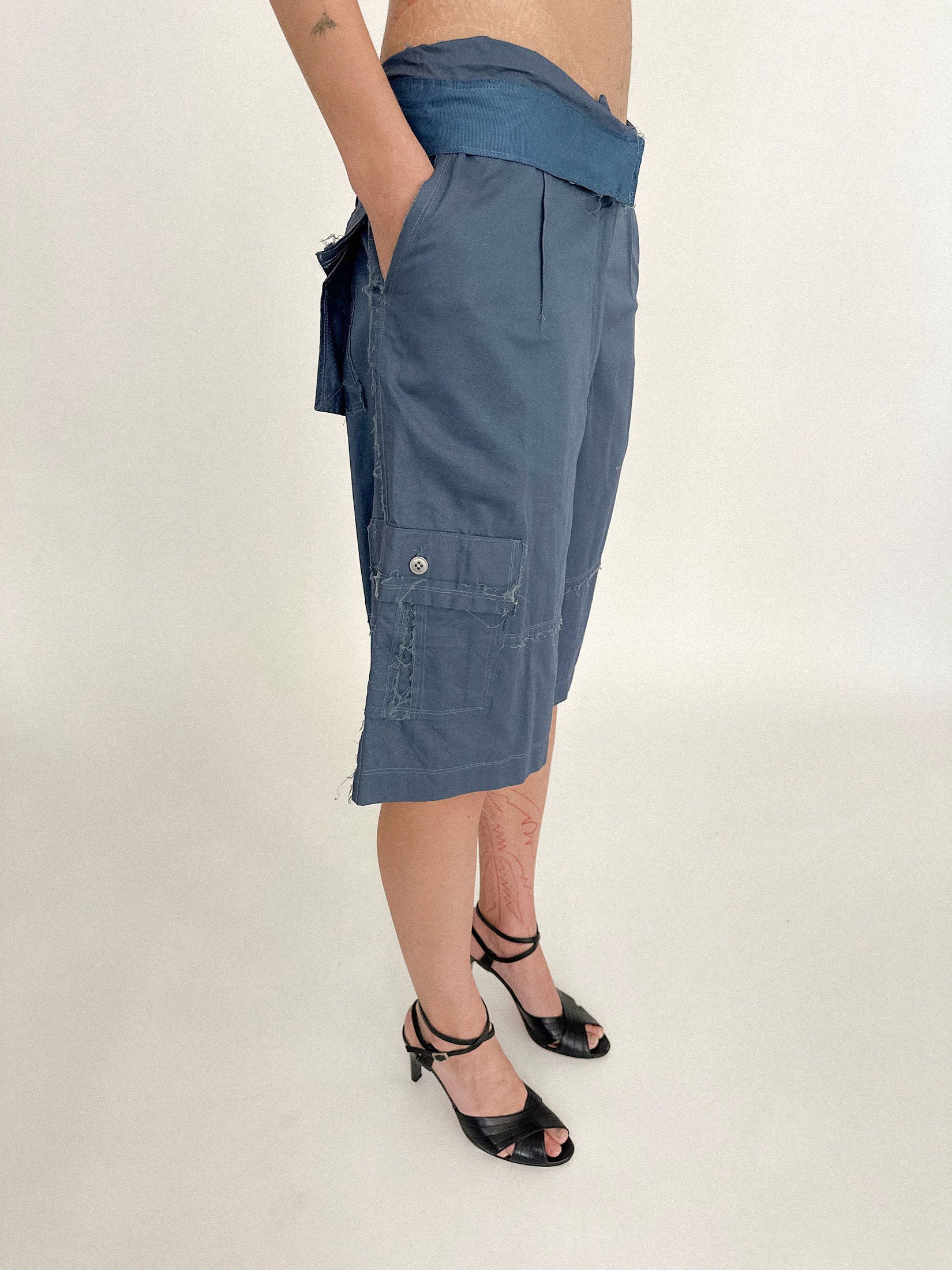 These shorts are reimagined in a muted blue for the kind of day that might turn into night.