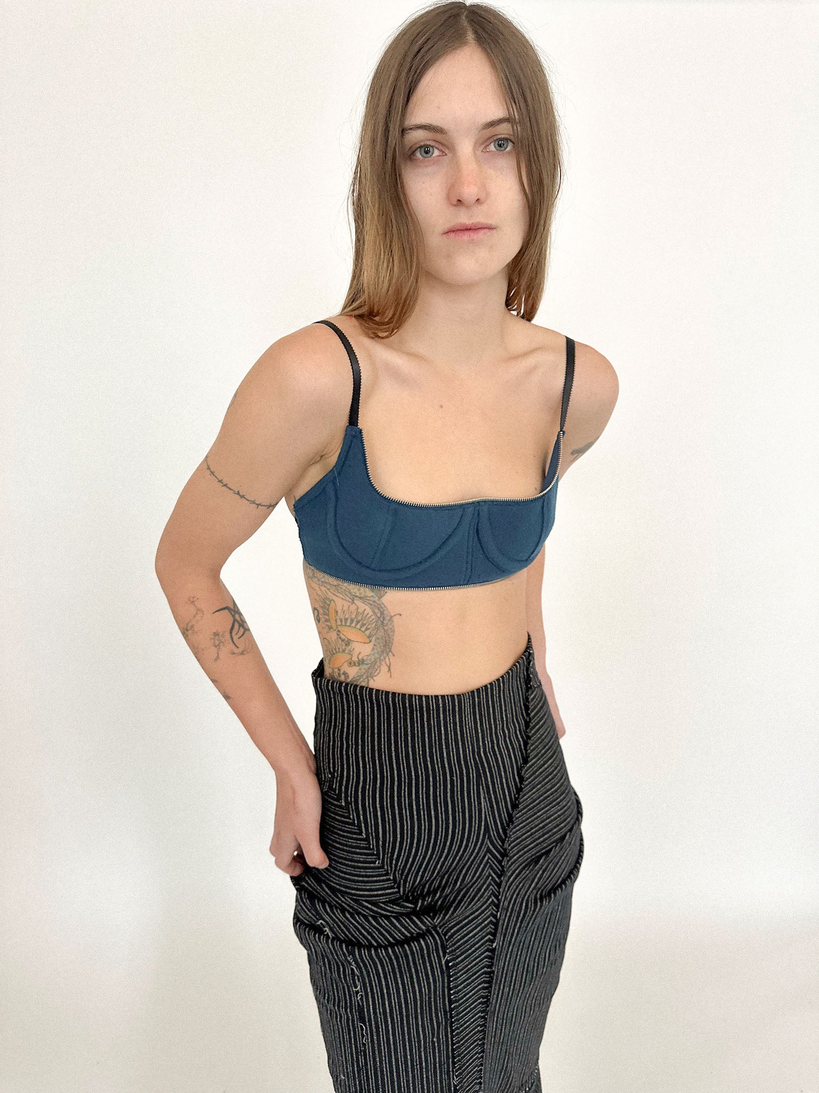 A bra top by Talia Byre, equal parts sculpture and seduction.