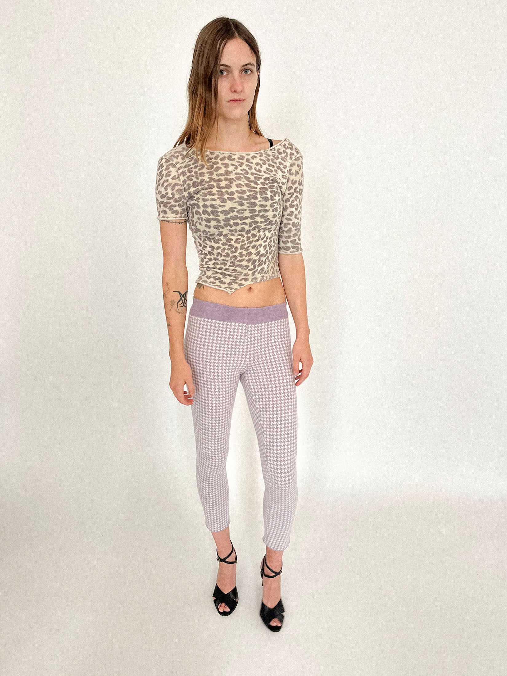 HOUNDSTOOTH KNIT PANT