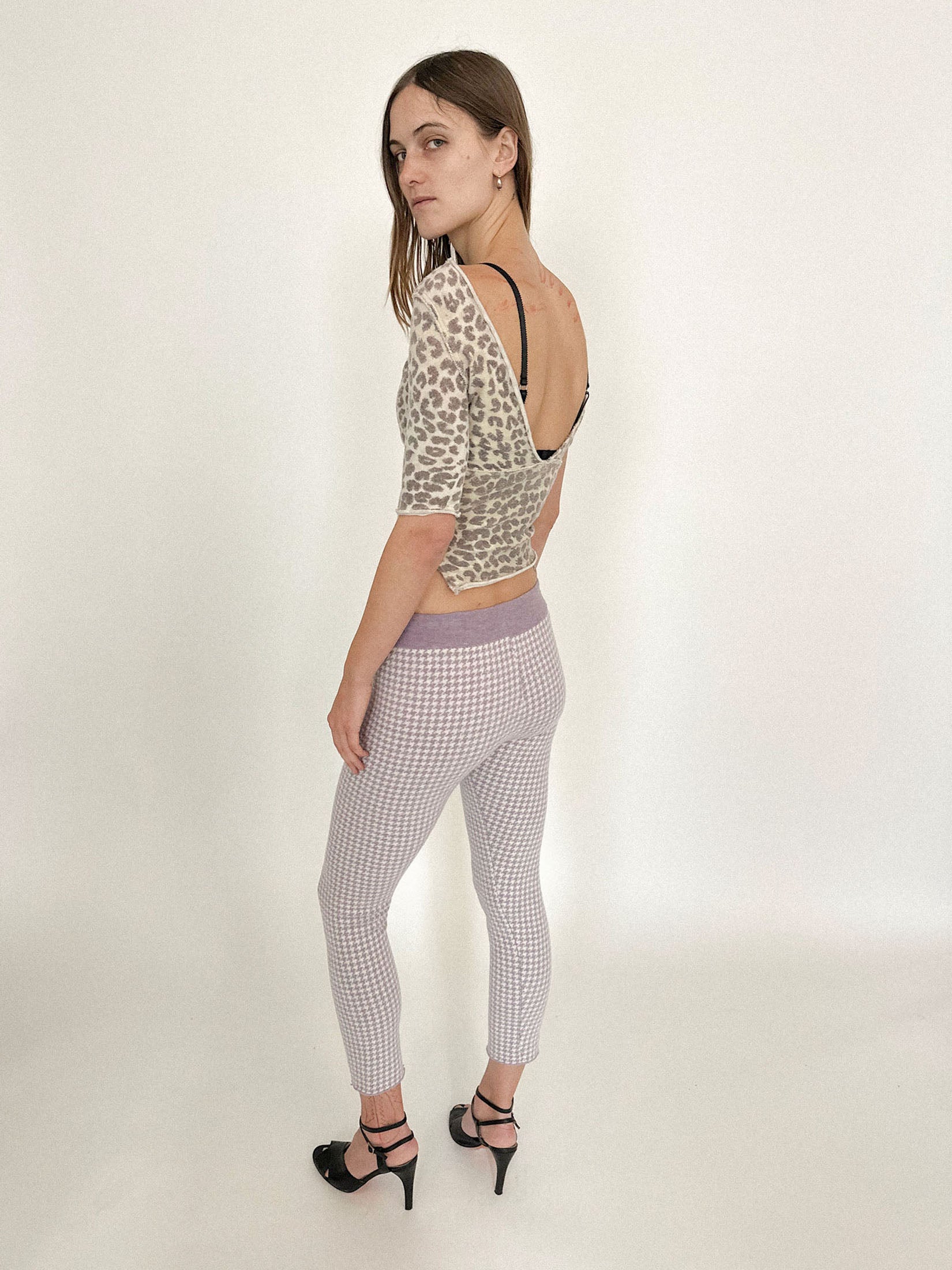 HOUNDSTOOTH KNIT PANT