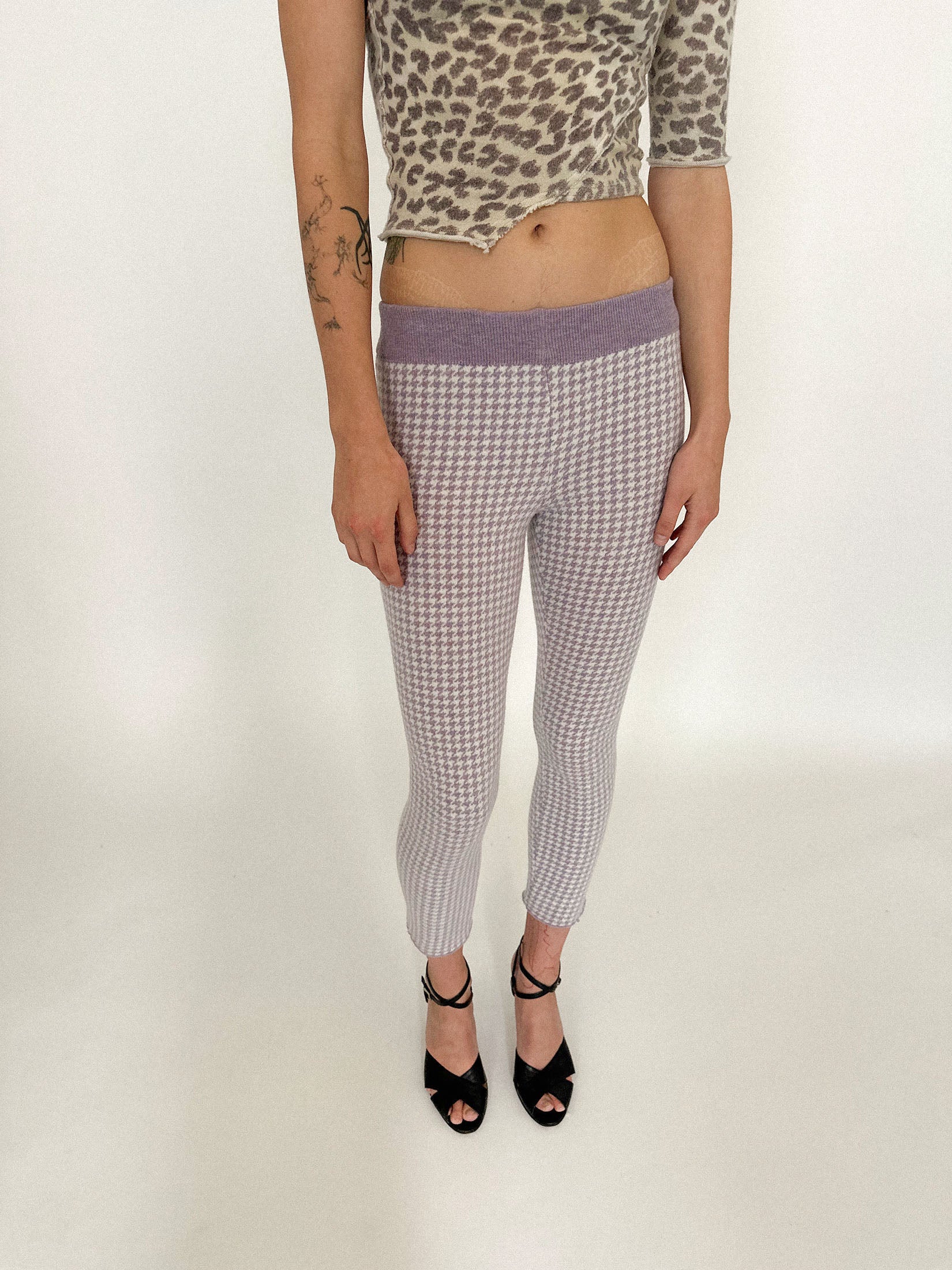 HOUNDSTOOTH KNIT PANT