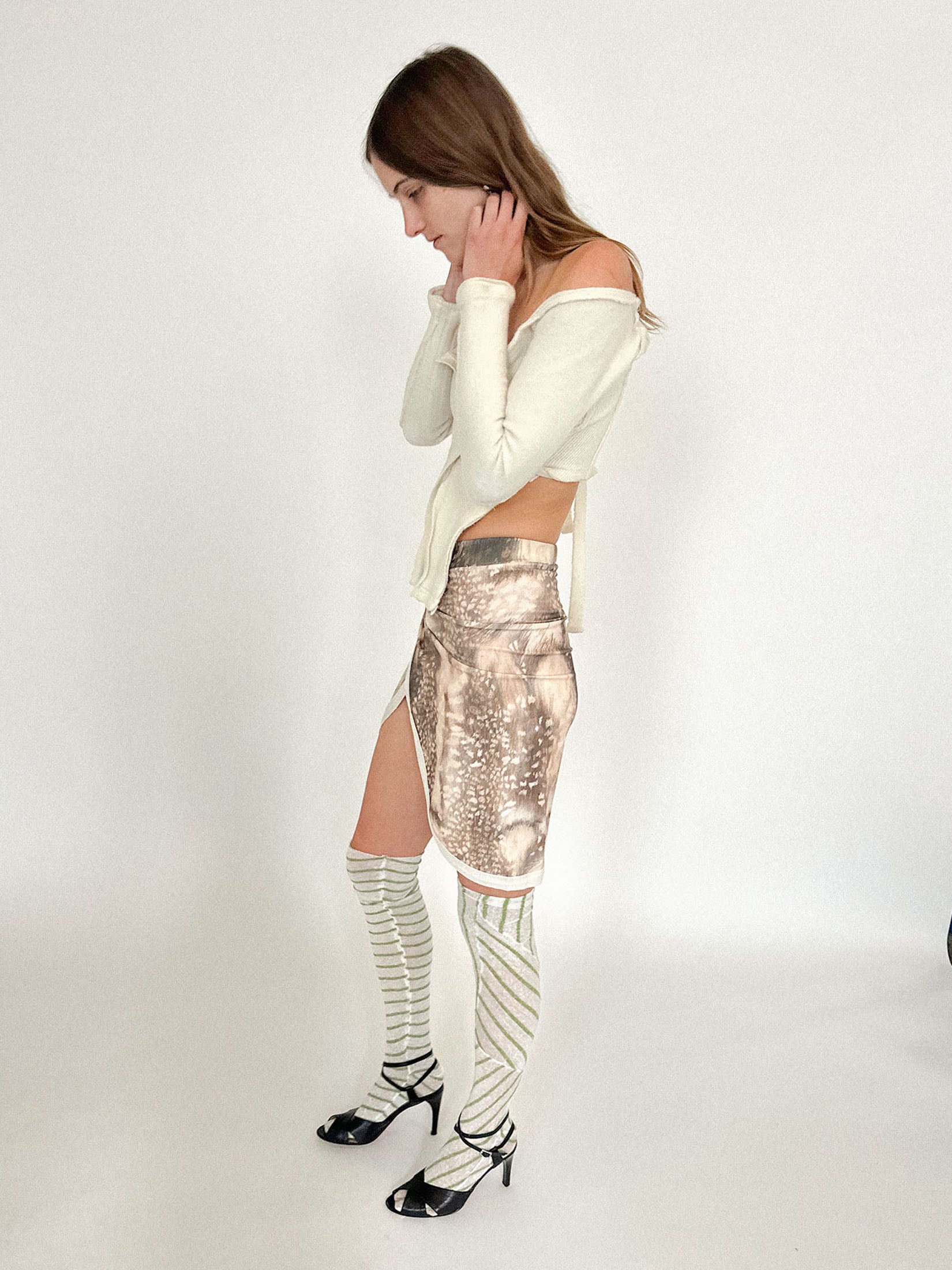 They can be worn high over the knee. or scrunched down.