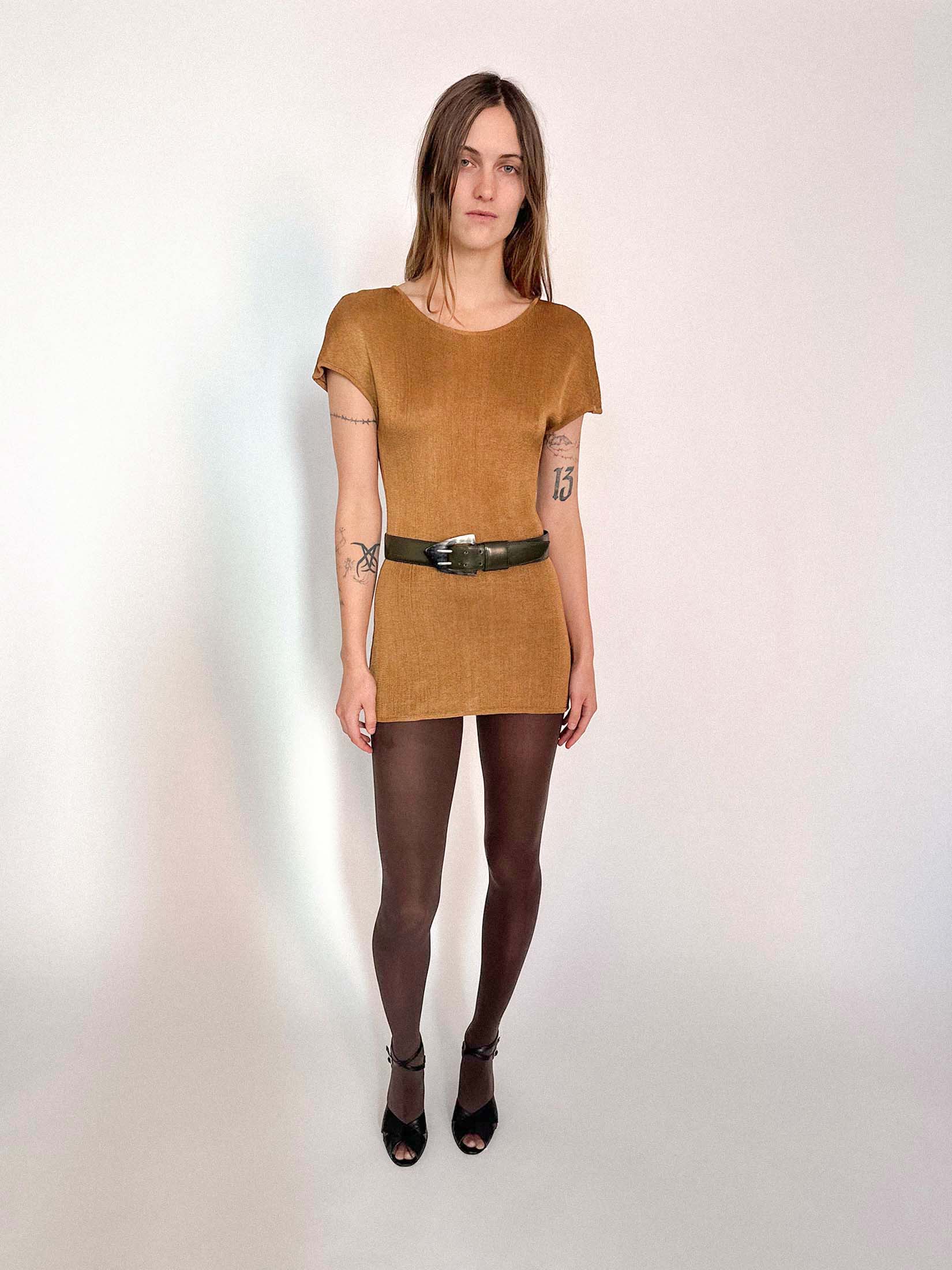 CLAUDE MONTANA KNIT MINI DRESS