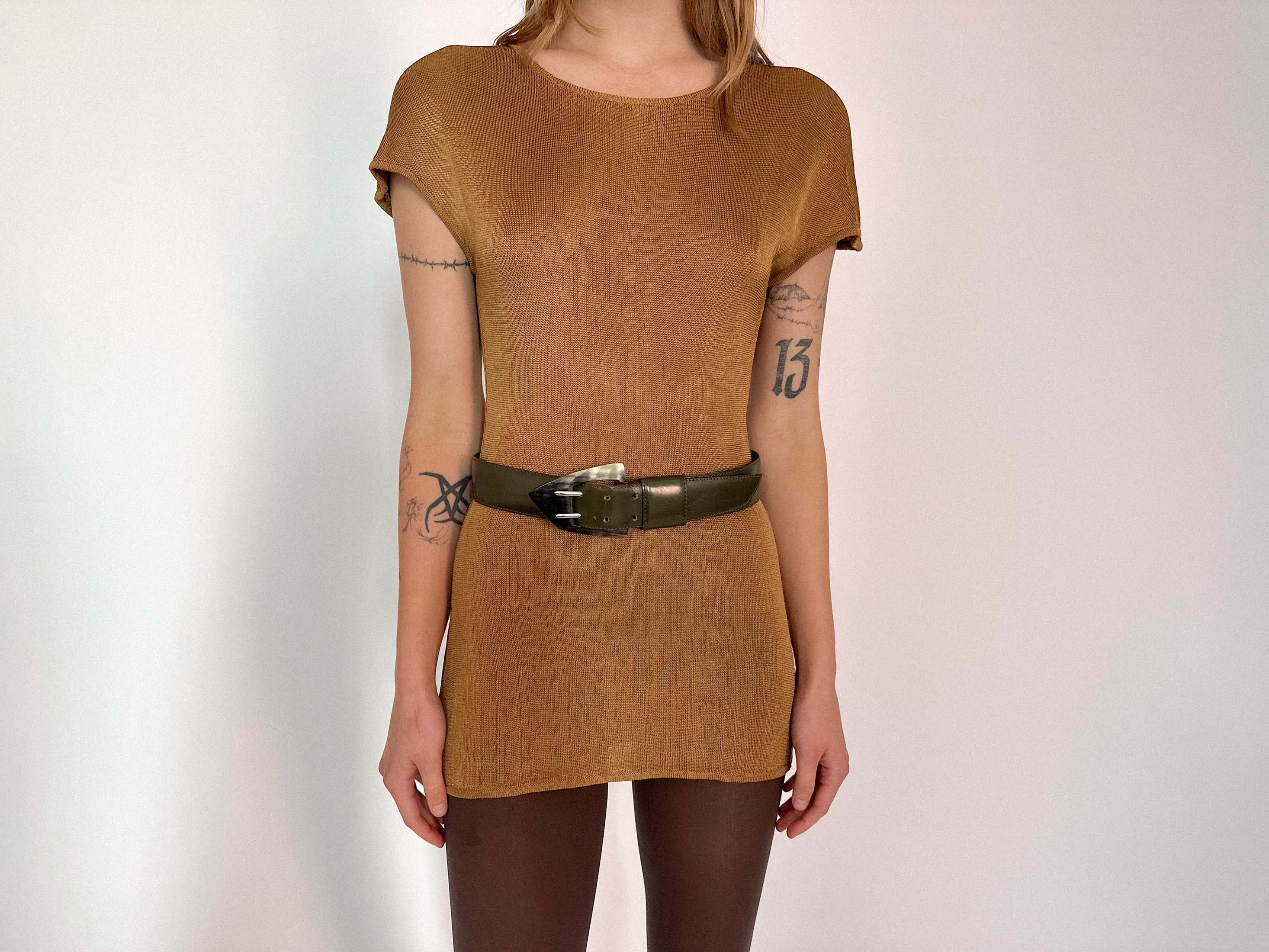 ANNE MARIE BERETTA BELT  W/ HORN BUCKLE