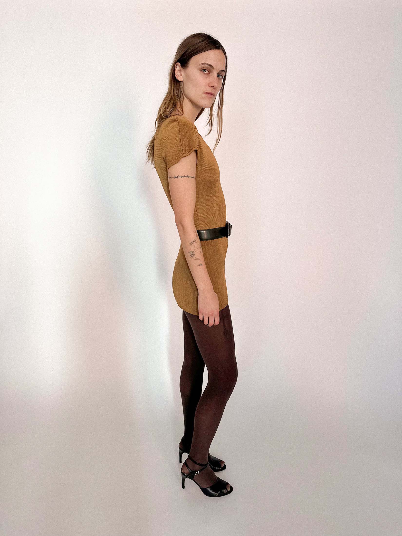 CLAUDE MONTANA KNIT MINI DRESS