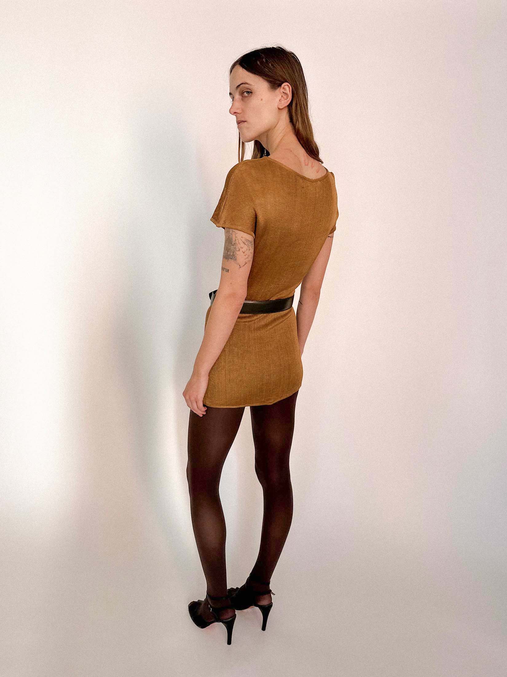 CLAUDE MONTANA KNIT MINI DRESS