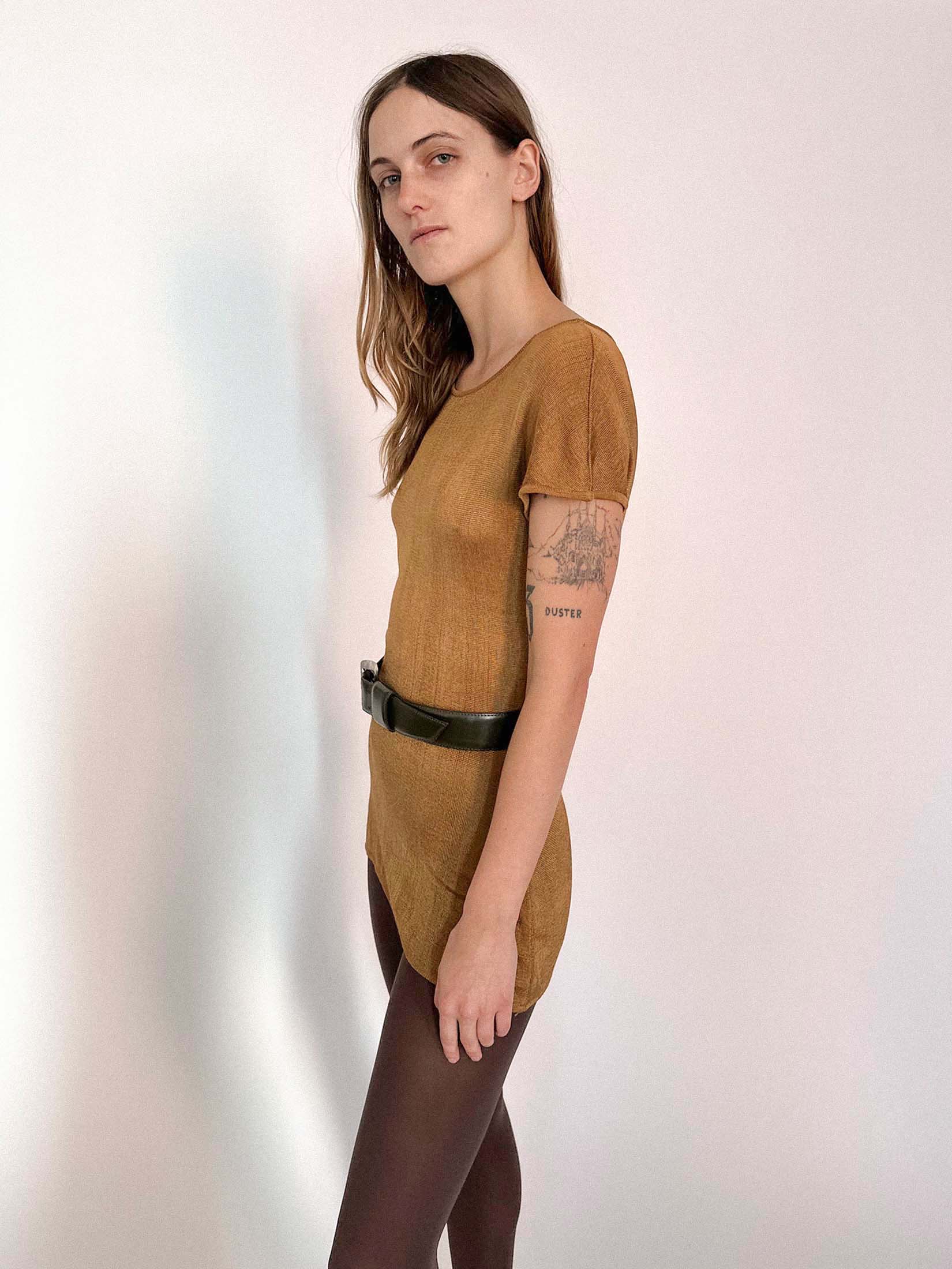 CLAUDE MONTANA KNIT MINI DRESS