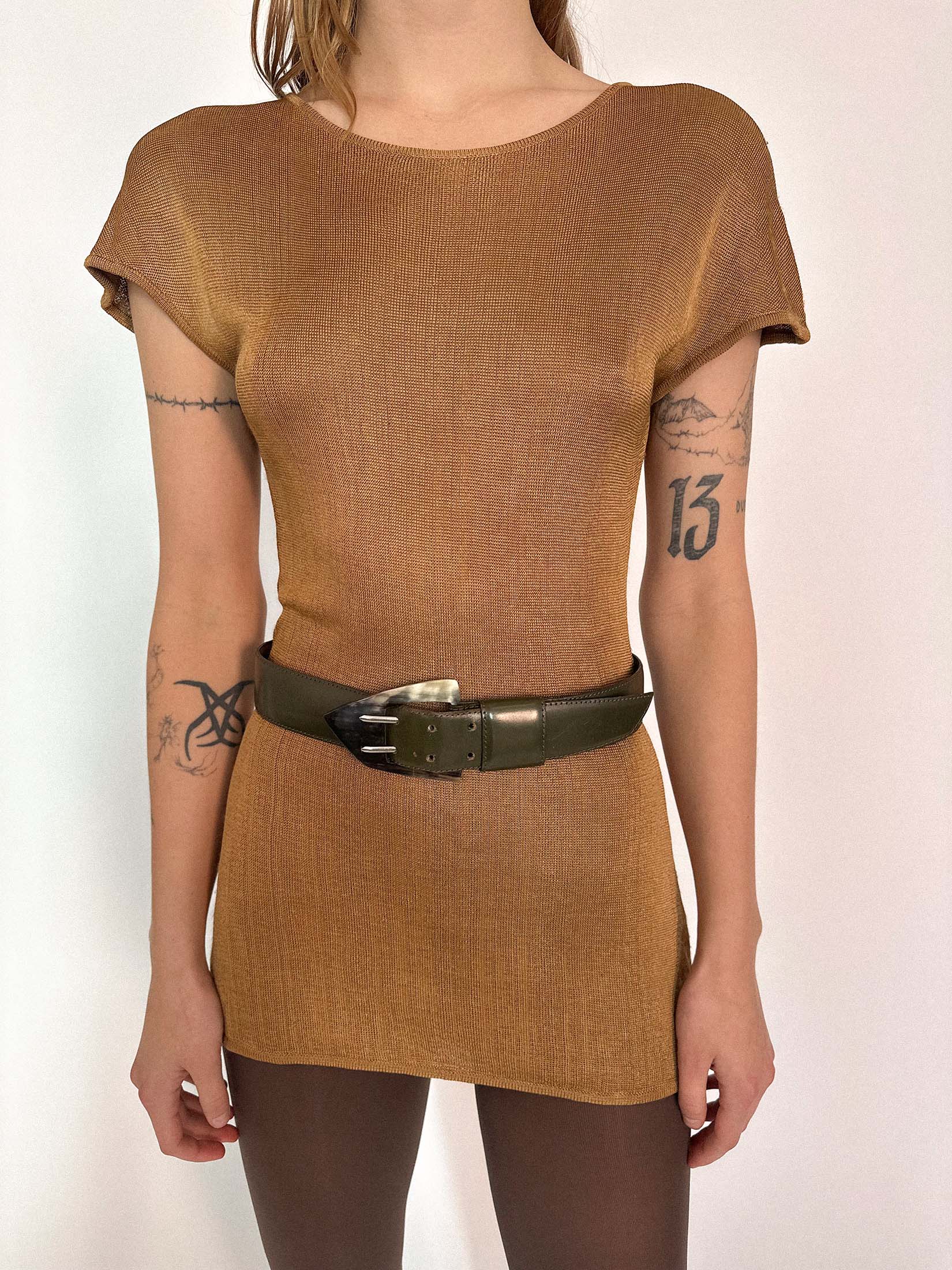 ANNE MARIE BERETTA BELT  W/ HORN BUCKLE