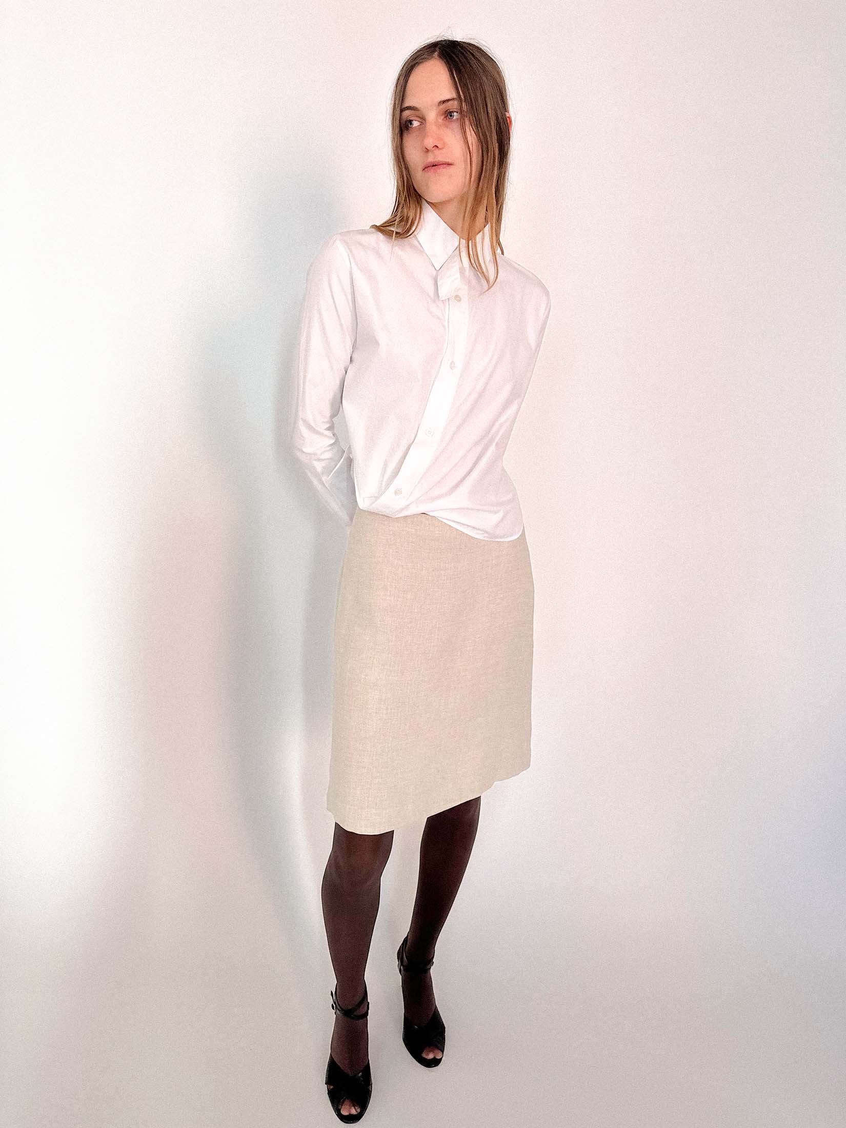 YOHJI YAMAMOTO TIE FRONT SHIRT