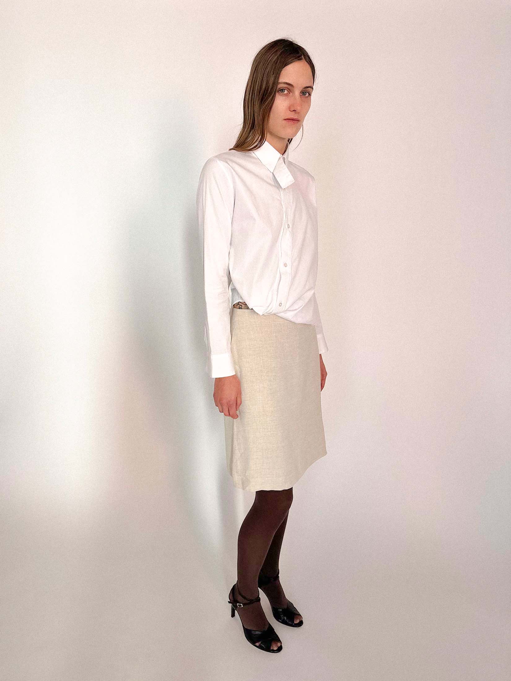 YOHJI YAMAMOTO TIE FRONT SHIRT