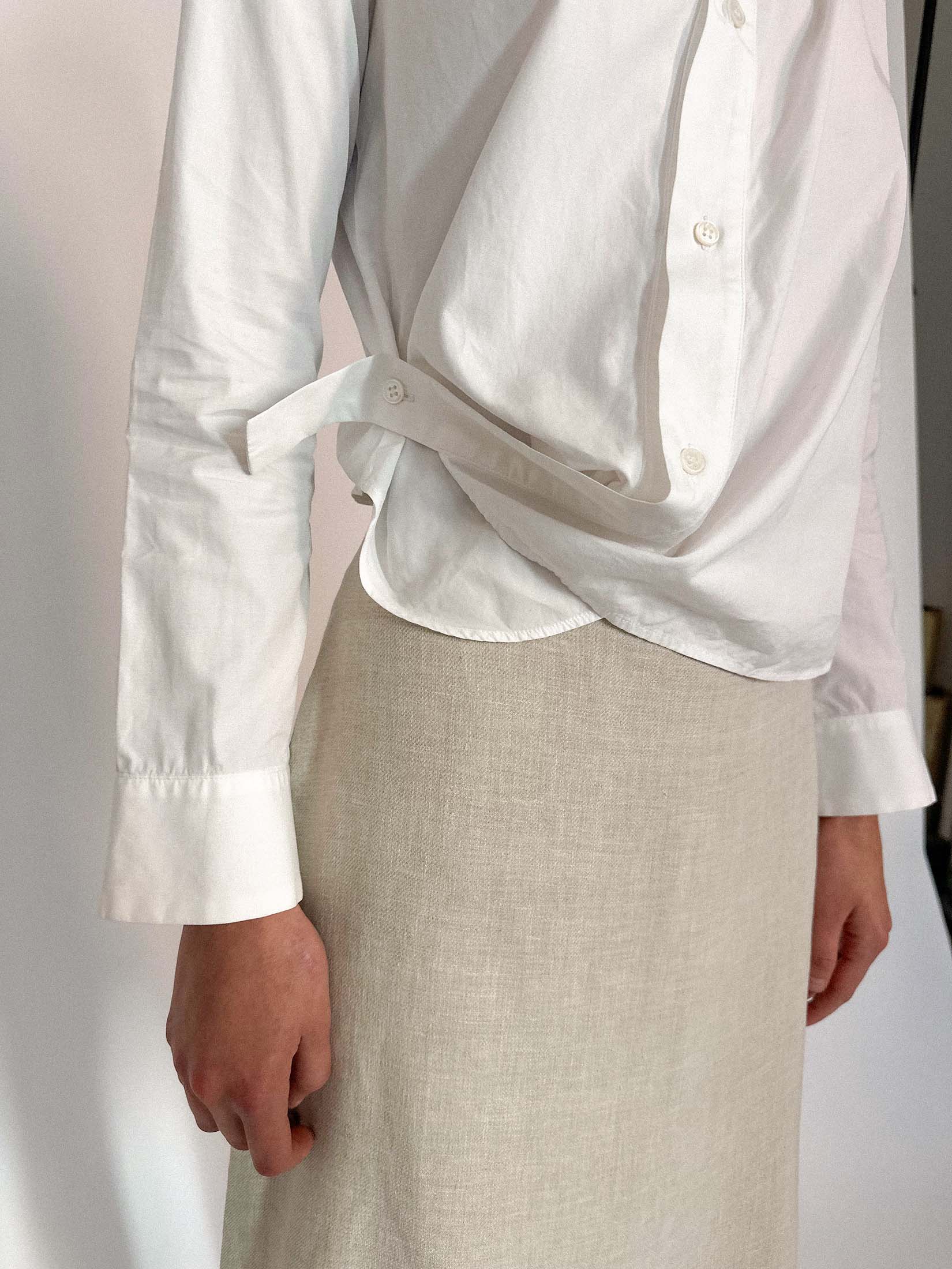 YOHJI YAMAMOTO TIE FRONT SHIRT