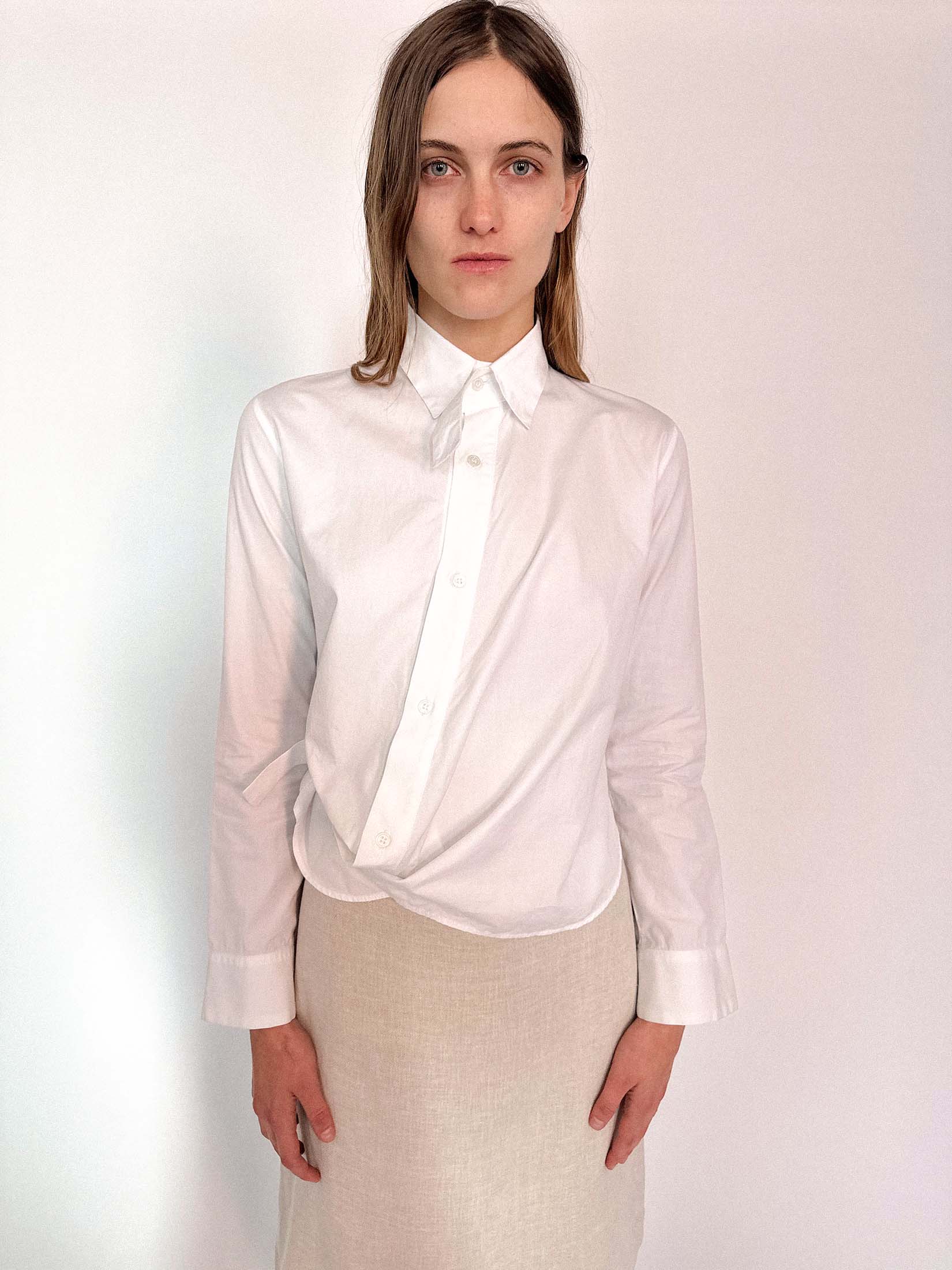 YOHJI YAMAMOTO TIE FRONT SHIRT