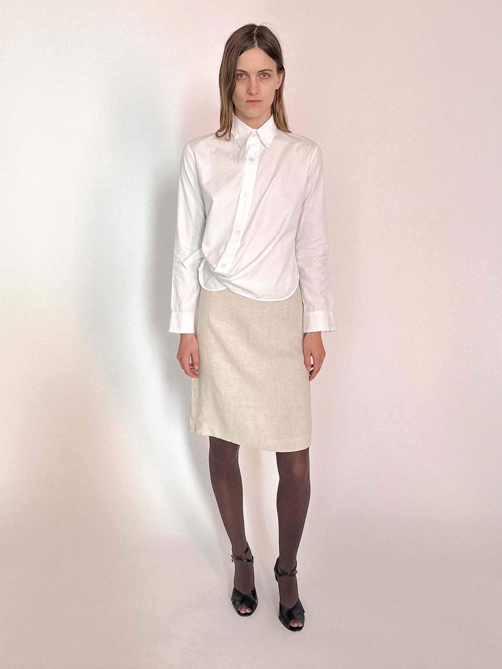 YOHJI YAMAMOTO TIE FRONT SHIRT