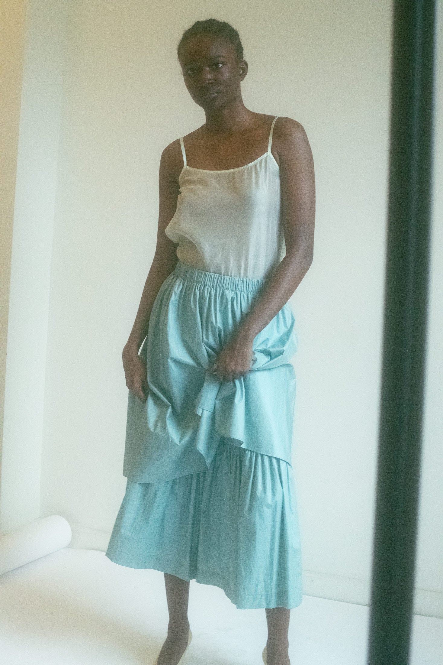 A double-layered cotton enigma in deep oceanic teal. Made by Creatures of Comfort, of course— masters of sly sophistication, tailors of the unexpected.
