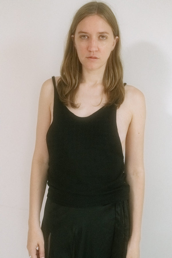 Designed by Judy Turner and made in New York, this tank doesn’t whisper, it lingers. 
