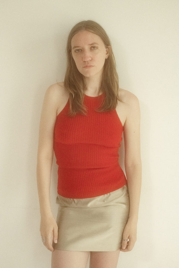 Designed by Judy Turner and made in New York, this rib knit tank is all quiet tension and clean lines. 

