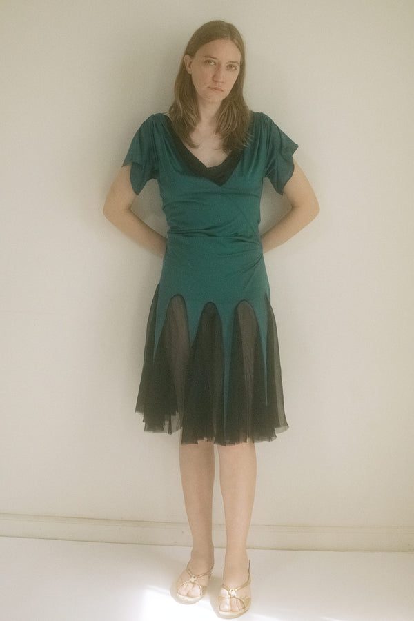 From Judy Turner, a dress with a split personality and no intention of choosing sides. 
