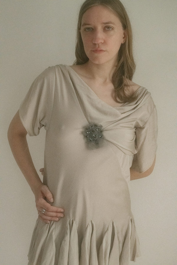A one-of-a-kind sample from Judy Turner, stitched with mischief and a soft kind of danger. 
