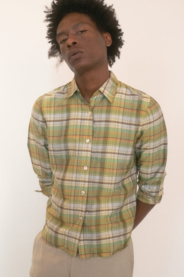 From The Society Archive, a button down that plays with polish and subversion. 