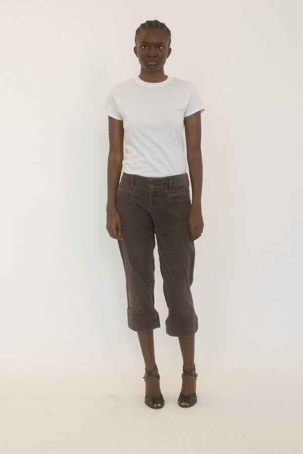 Pedal pushers cut from the deep shadows of the early 2000s, from Banana Republic.
