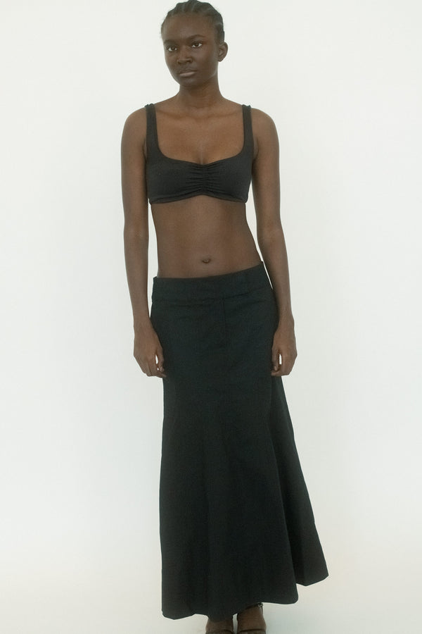 From Belle the Label, a maxi skirt that plays between ease and edge. 